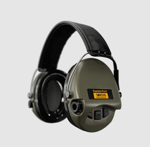 Sordin Supreme Pro X Electronic Ear Defenders Leather Headband